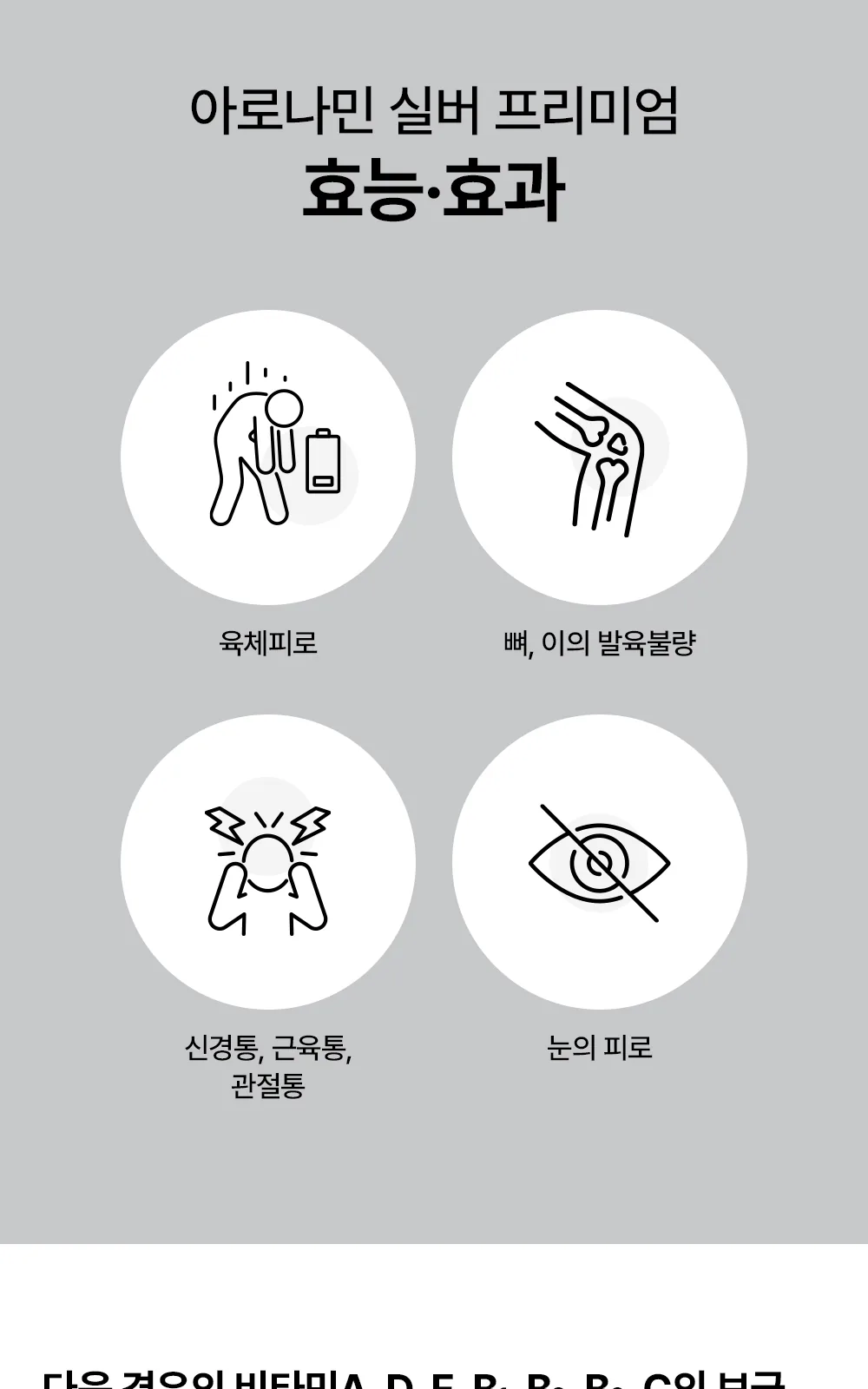 아로나민실버프리미엄정 상세 설명