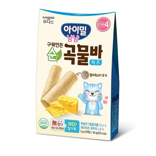 구워만든 순곡물바 치즈 40g(5gx8개입) 제품 사진
