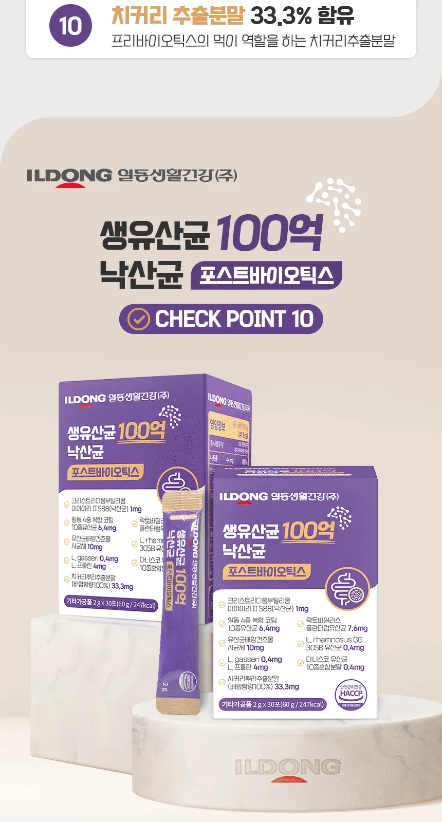 일동생활건강 생유산균 100억 낙산균 포스트바이오틱스 상세 설명